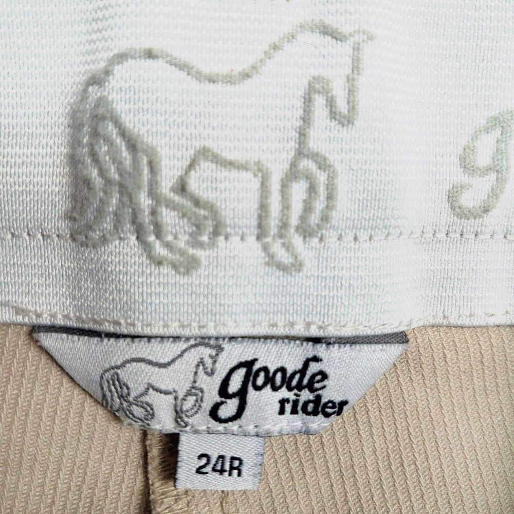 Goode Rider Women's Tan Ribbed Riding Breeches Pants Size 24R - Picture 7 of 12
